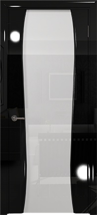 Арт Деко Vatikan Premium Глянец Лиана-3  черный глянец, триплекс кипельно-белый