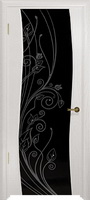 Арт Деко Стайл Вэла беленый дуб триплекс черный с рисунком со стразами
